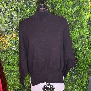 Altar'd State Black Dolman Sleeve Ribbed Sweater